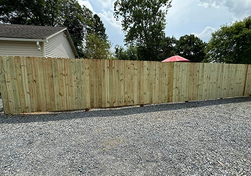 wooden privacy fencing